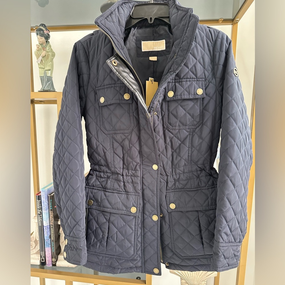 Michael Kors Quilted Jacket in Navy